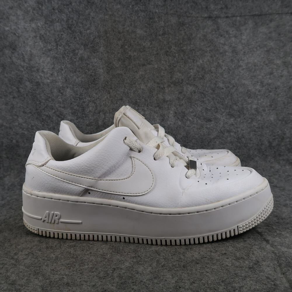 Nike Shoes Womens 8.5 Air Force 1 Sage Low Triple White Casual Sneaker Platform